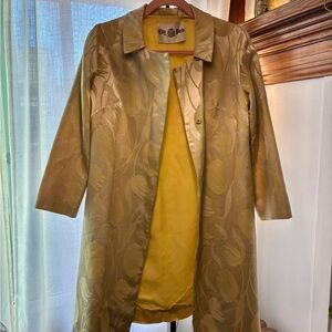 Vintage City of Paris Floral Trench Coat